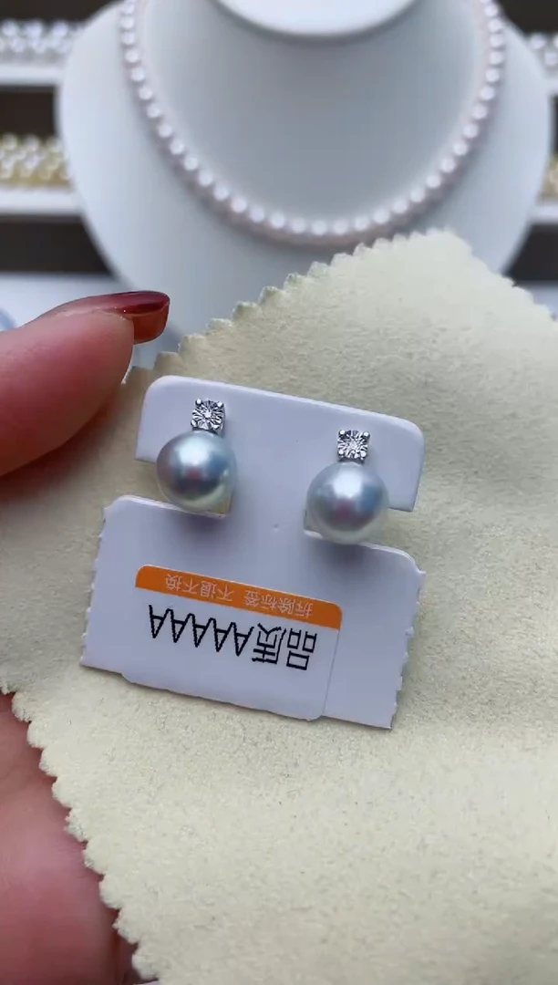 【闪购商品】海水珍珠耳饰18K金镶嵌W71