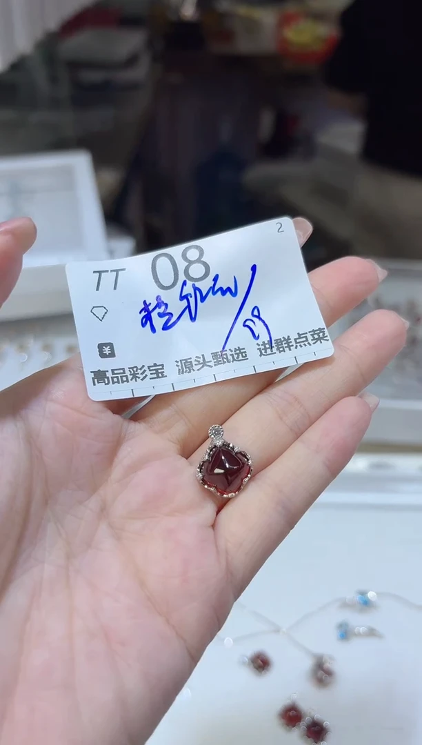 【闪购商品】石榴石吊坠(不含链)银S925镶嵌多样性发一TT08