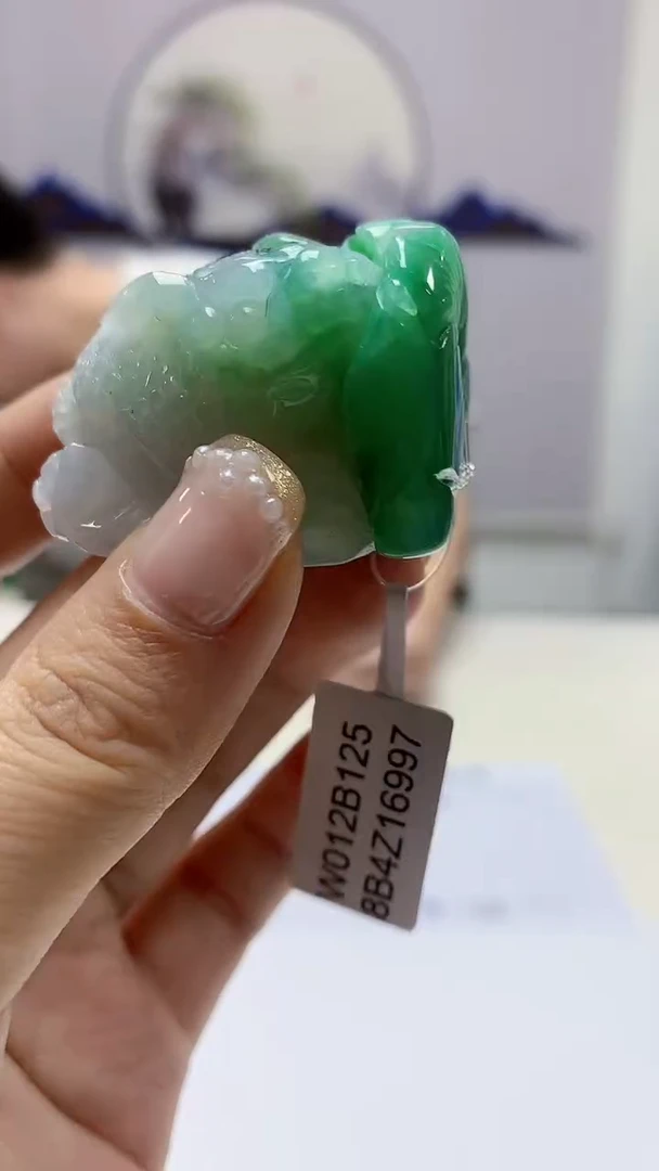 【闪购商品】定制翡翠未镶嵌4688ms-毛货124金蟾