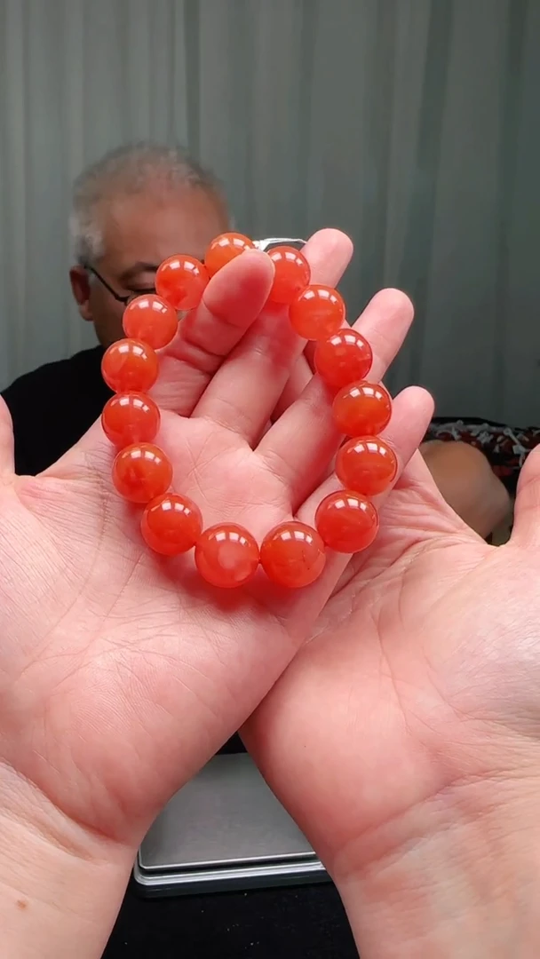 南红玛瑙多样性发一件未镶嵌9mm保山圆珠单圈