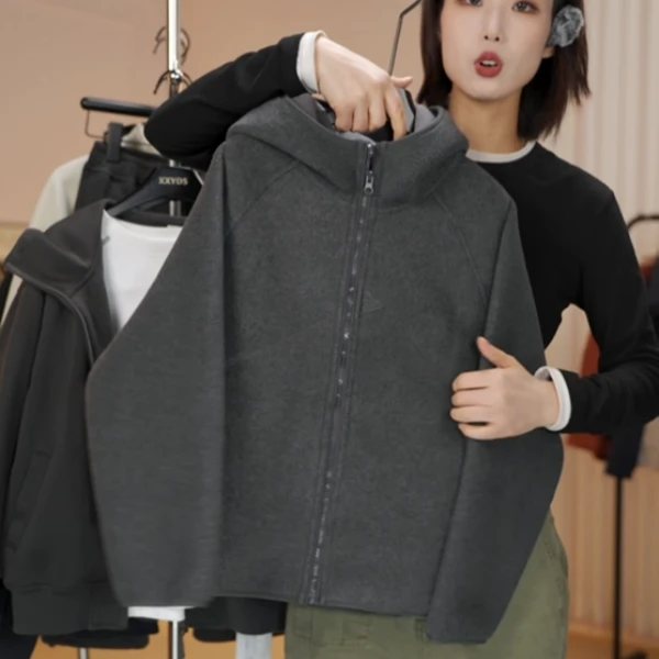 丙丙家秋冬上新【暖阳双面绒】保暖儿童时尚感双面加绒卫衣外套