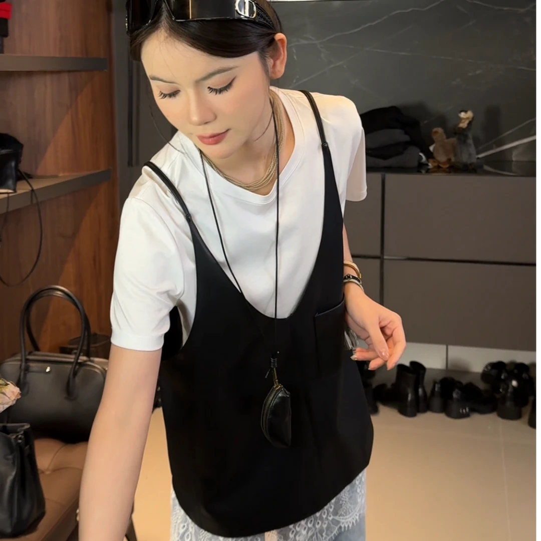 小法【百搭吊带皮马甲】深圳南油冬季显瘦110338GT