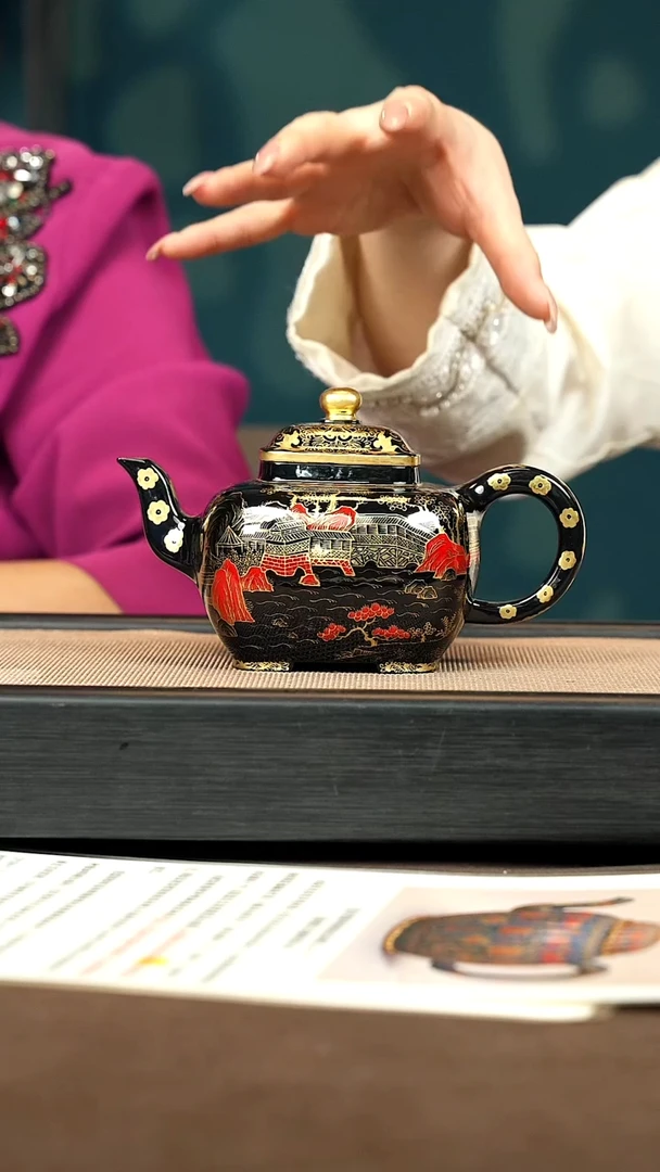 茶壶紫砂【P077】山水一色