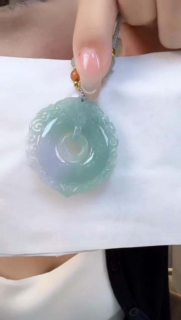 吊坠(不含链)未镶嵌翡翠仿古平安扣（送绳）