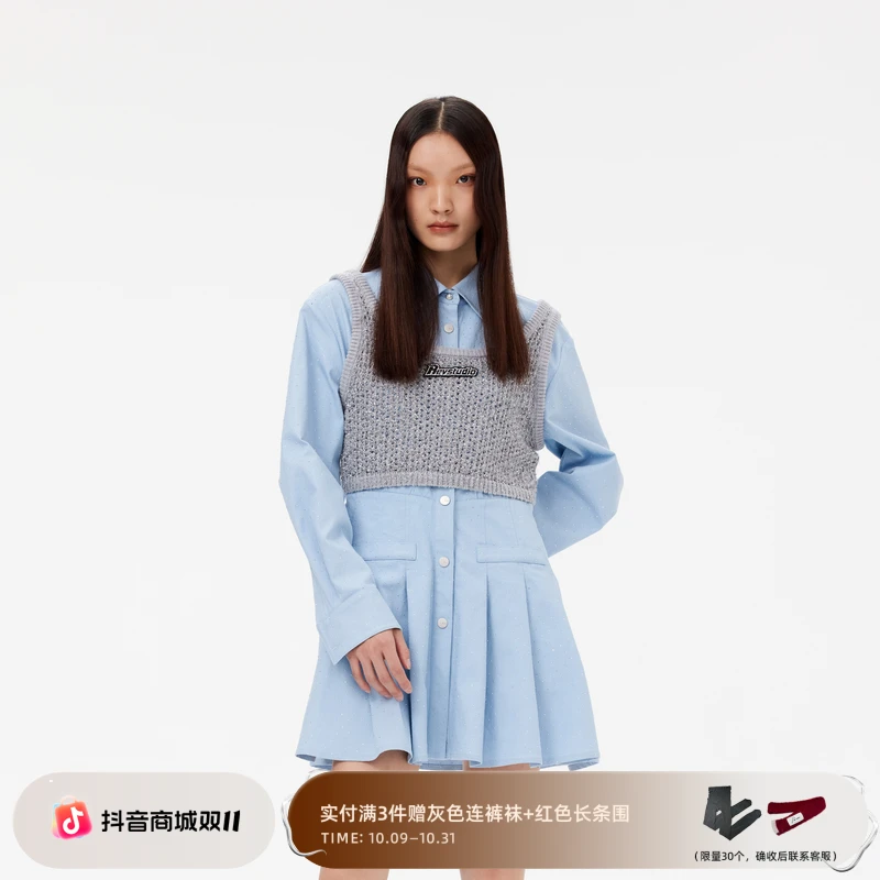 REVAN芮范24新品甜酷两件套连衣裙RM11101124