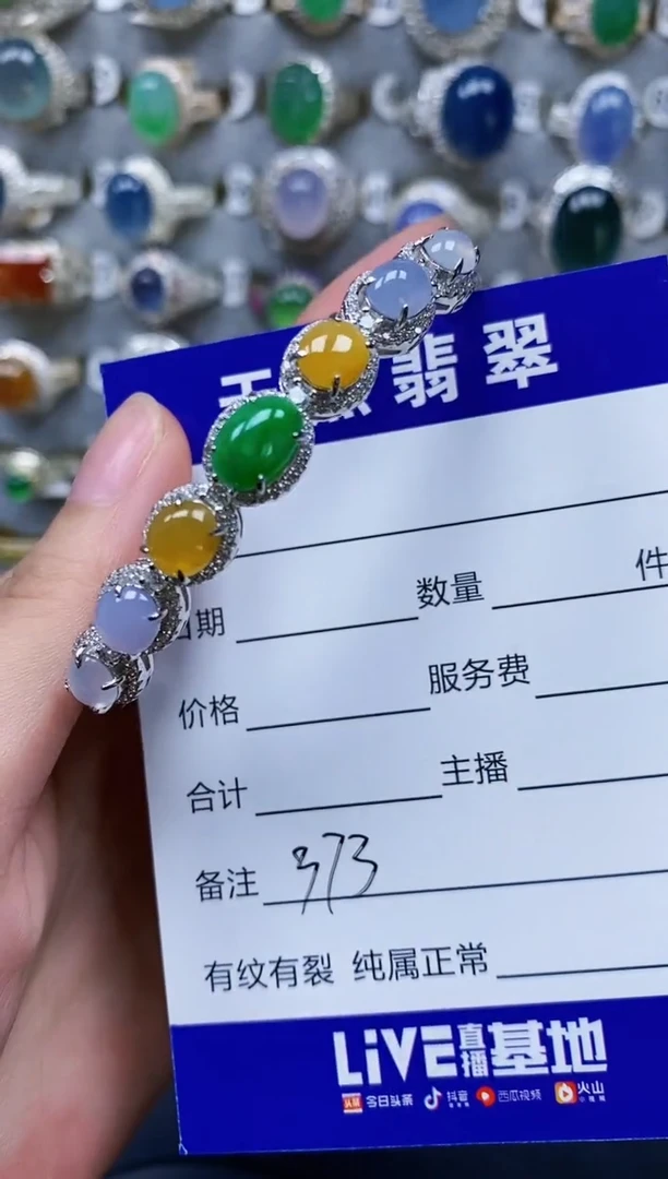 翡翠银S925镶嵌颈饰373