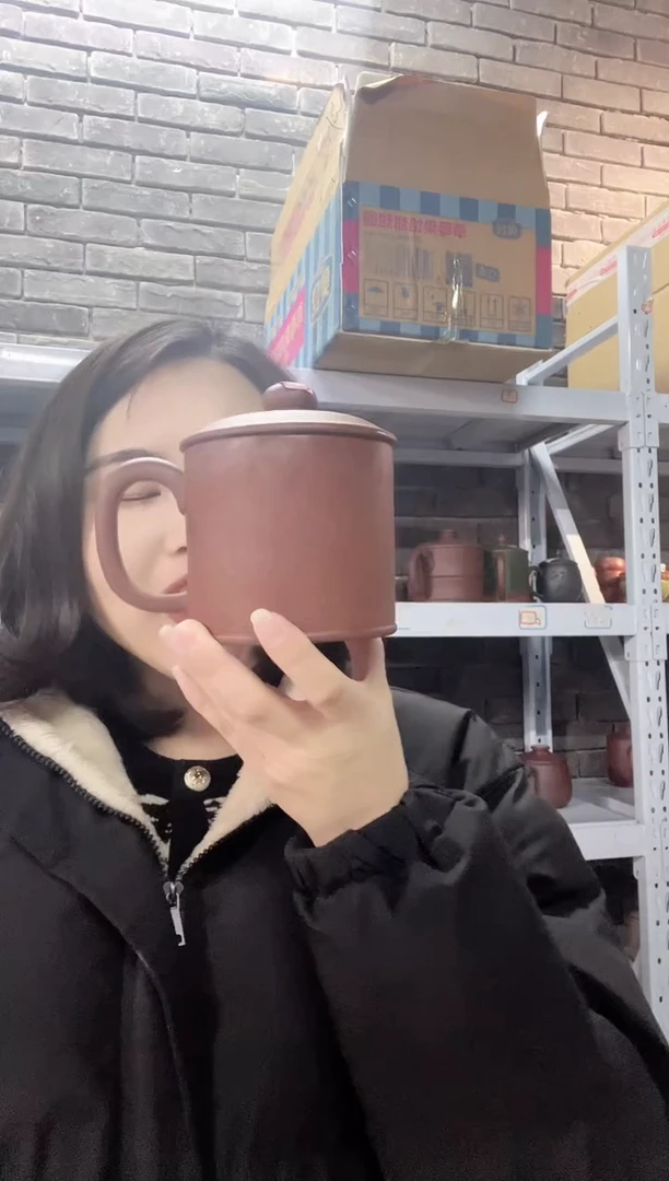 【闪购商品】紫砂茶杯紫砂盖杯底槽清荷花