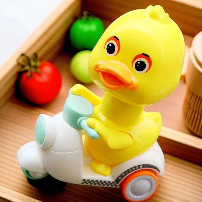 按压式摩托车小鸭玩具车优质塑料玩具车