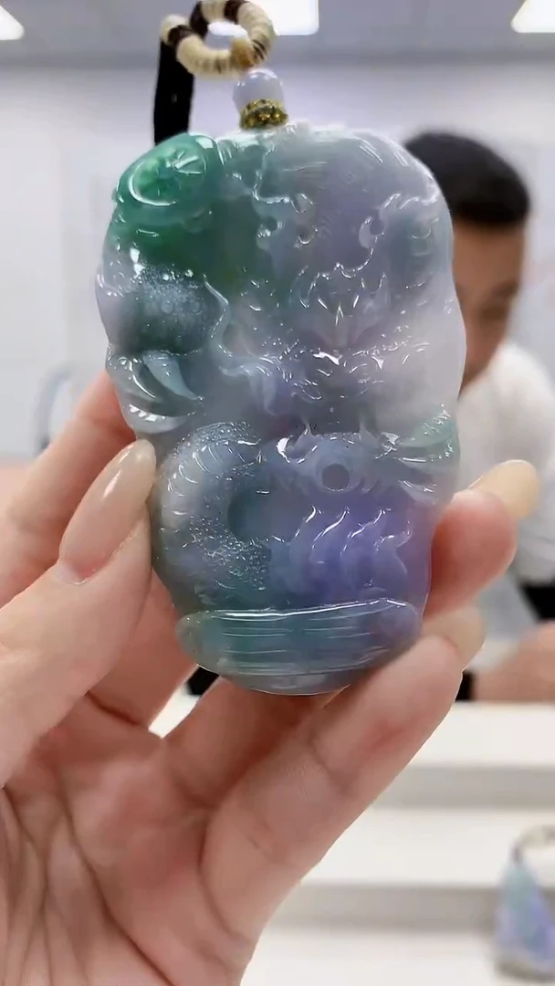 未镶嵌定制翡翠4898lr-毛货挂件114
