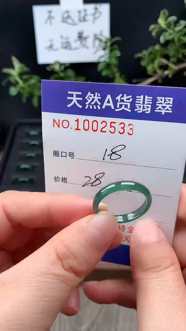 未镶嵌戒指翡翠18#