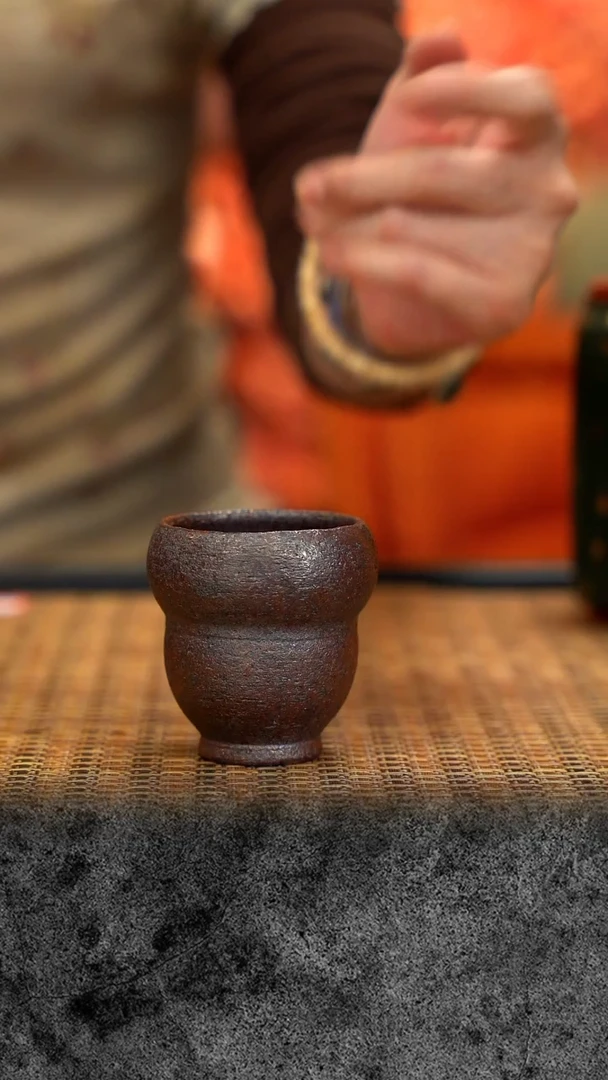 紫砂 宜兴紫砂  柴烧葫芦杯