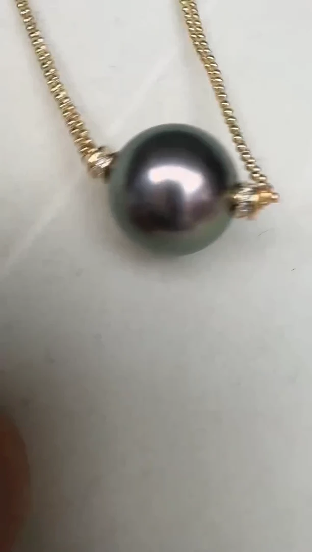 颈饰银S925镶嵌海水珍珠项链