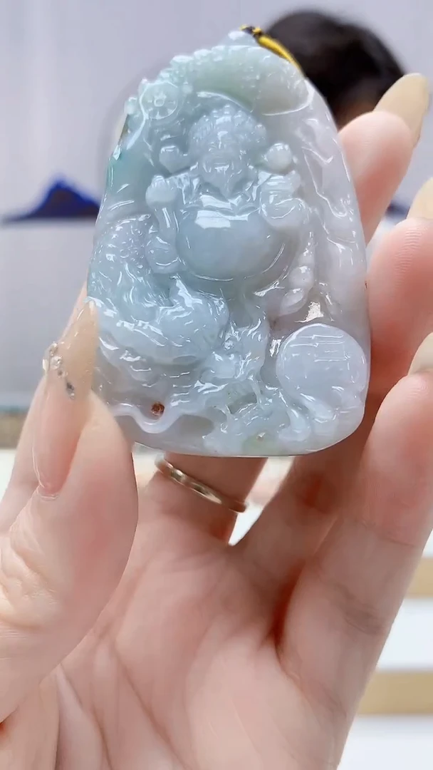 未镶嵌定制翡翠4688DD-毛货挂件53