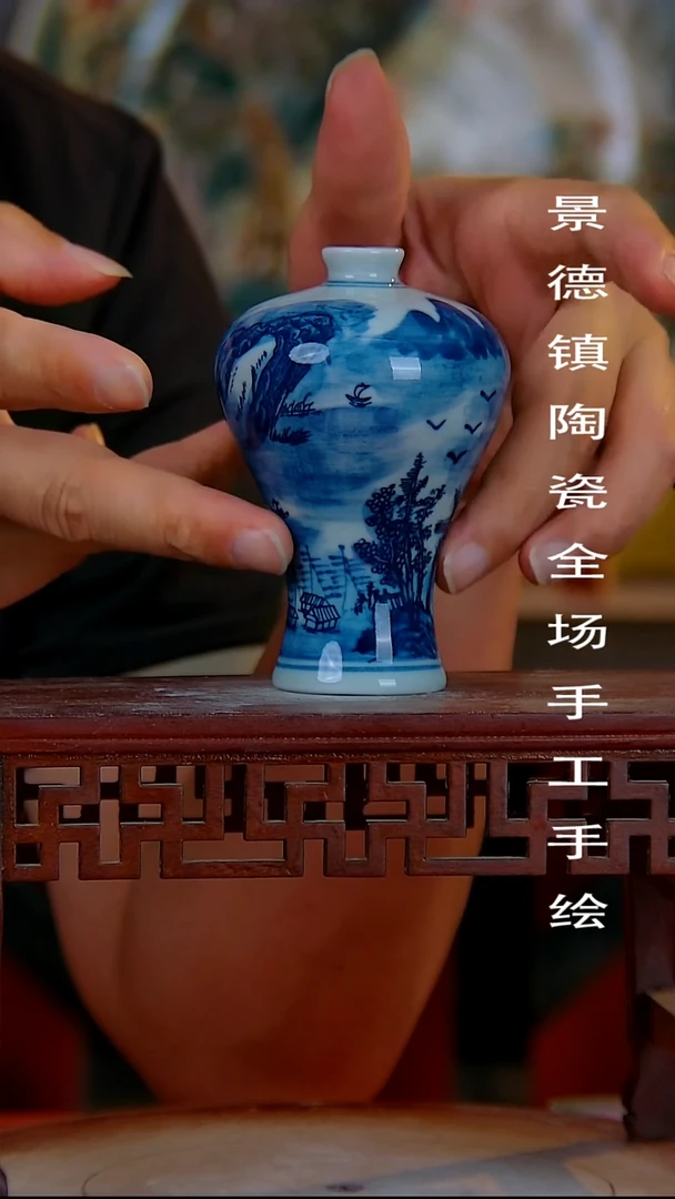 摆件手景德镇陶瓷 全场手工绘