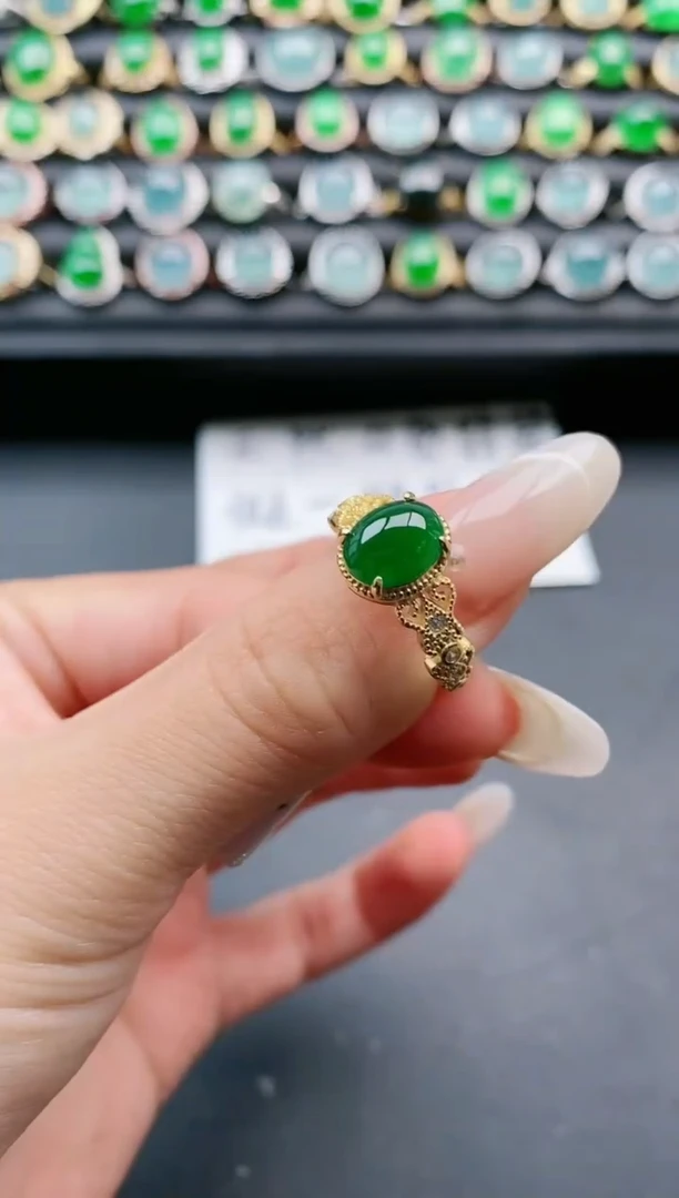 【闪购商品】翡翠戒指银S925镶嵌1111111