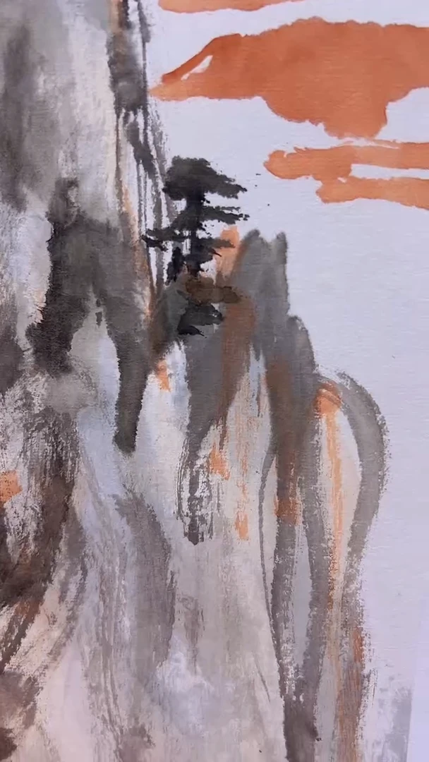 国画绘画卞增林老师2平尺山水保利参展泰山