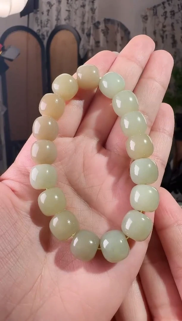 未镶嵌手串和田玉老型珠手串 12mm