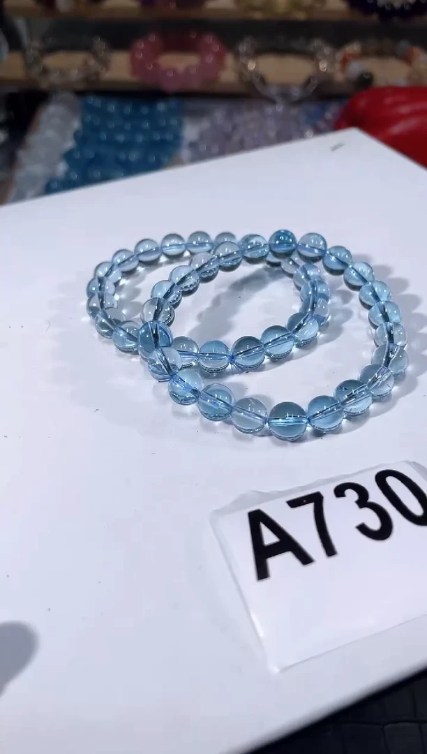 未镶嵌手链托帕石A730蓝托帕手链多样性发一
