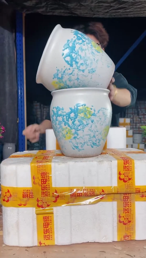 紫砂花盆宜兴紫砂粗陶花盆19*21