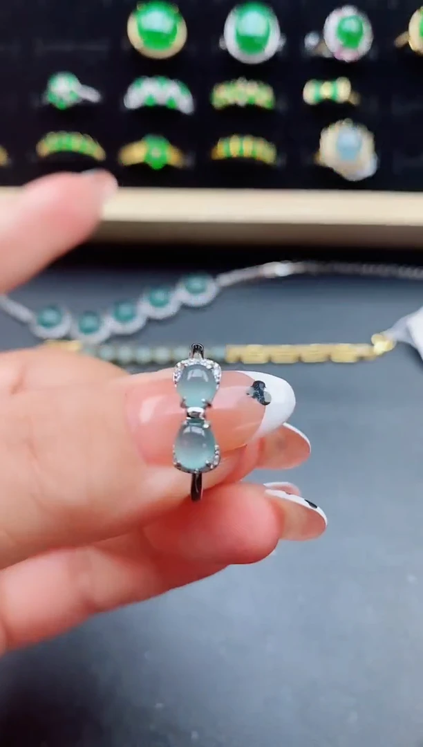 【闪购商品】翡翠戒指银S925镶嵌321321