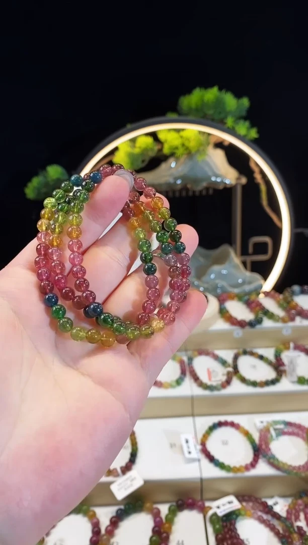 【闪购商品】碧玺手串未镶嵌G0003三圈颜色微差