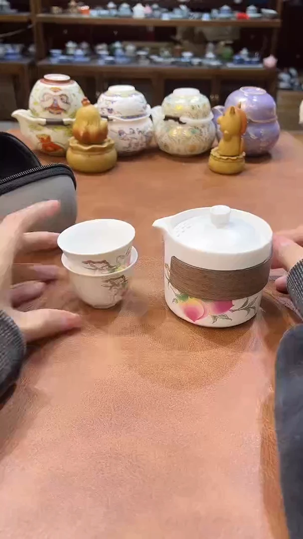 真的很便宜会开片的旅行茶具