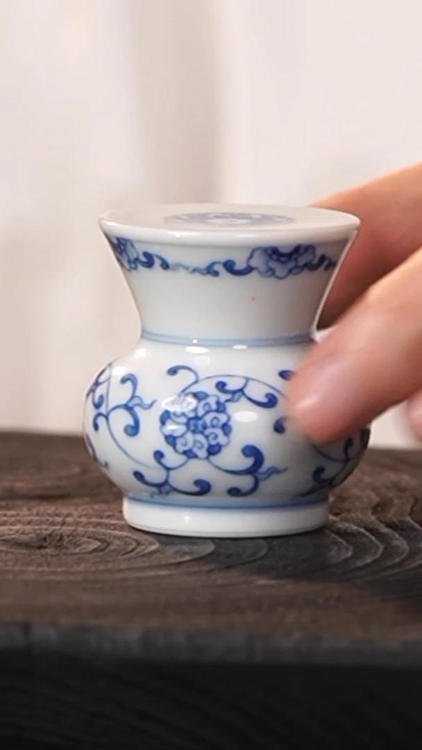 余蕴青花缠枝莲小盖置 福利款