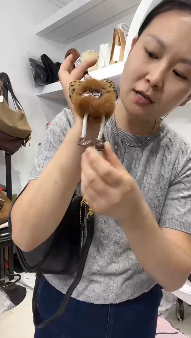 牛皮（革）豹纹挂架