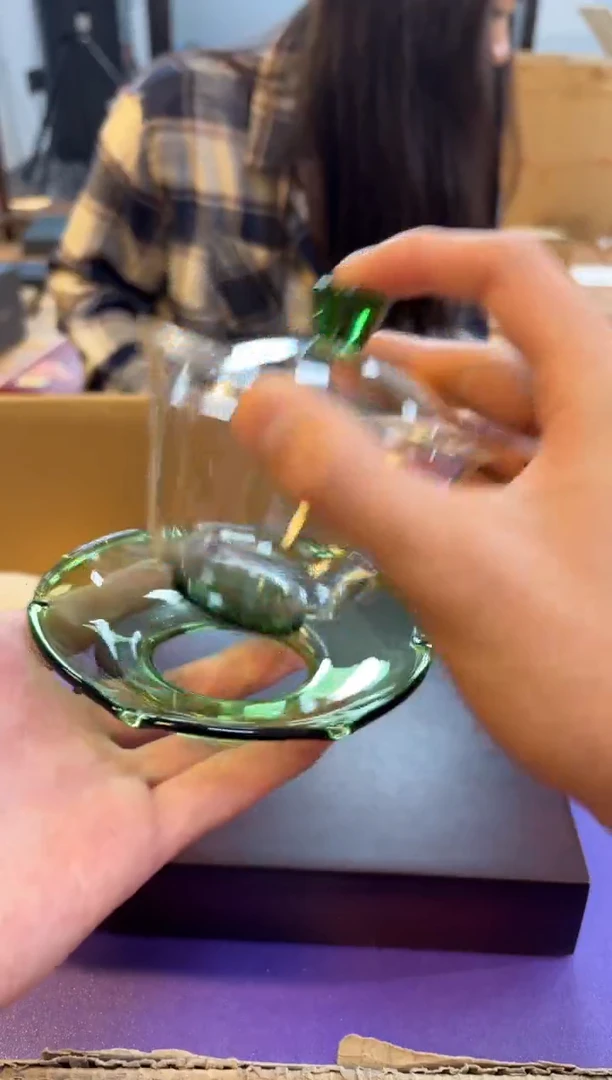禾器-荷叶盖碗-湖绿色