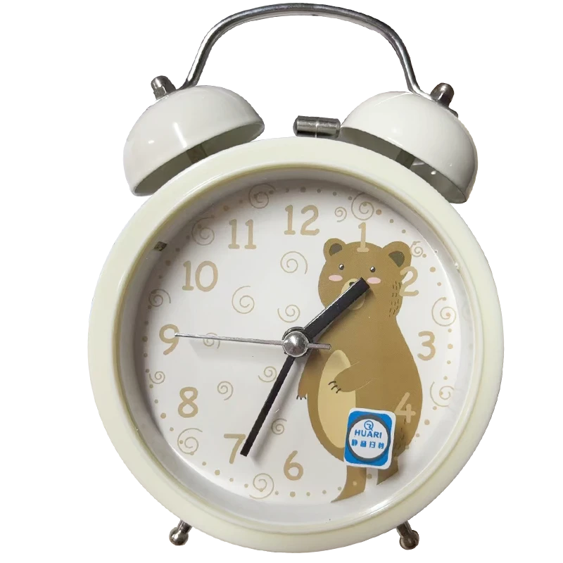 卡通小闹钟【无电池，图案颜色随机发出】