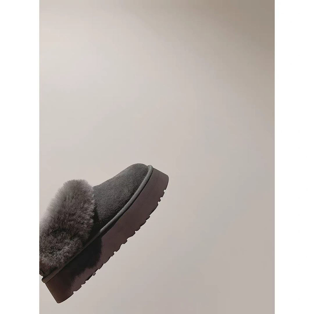 【大妮专属】牛皮羊毛复古低帮风时尚雪地靴休闲女鞋短筒加绒4CM