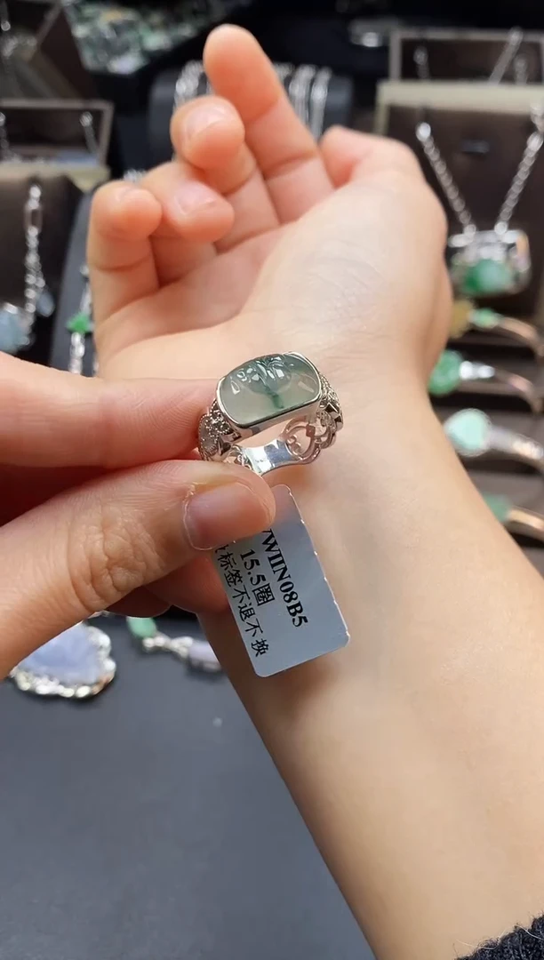 颈饰银S925镶嵌翡翠18540