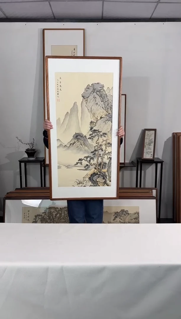 国画手绘*溪亭高逸*62*122cm