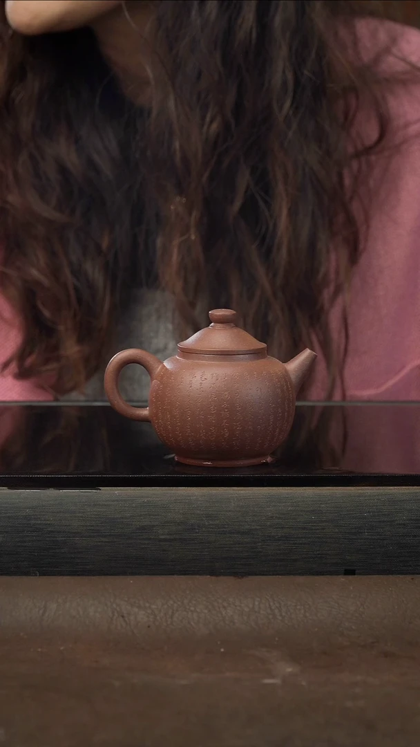 茶壶紫砂20 笠帽巨轮  紫泥调砂 120cc
