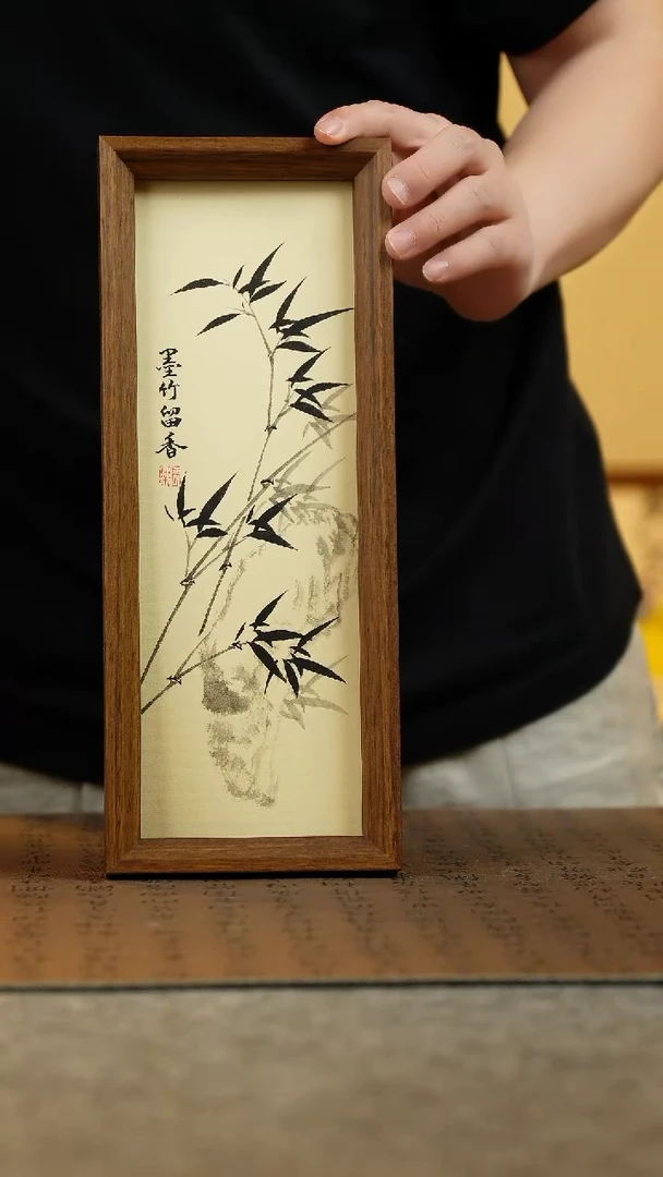 国画12.5*31.5纯手绘国风国画摆台