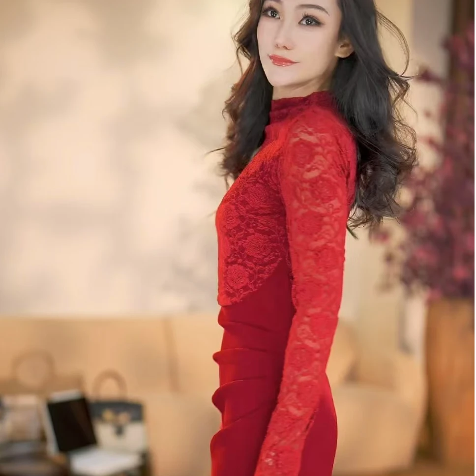 【Pansy】半岛情书 法式气质优雅设计感显瘦收腰修身连衣裙-ZX854