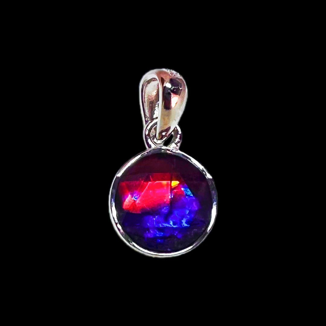 【斑彩-紫微帝星】9.5mm 粉紫 稀有 加拿大 N-23 贝壳创意饰品 A65