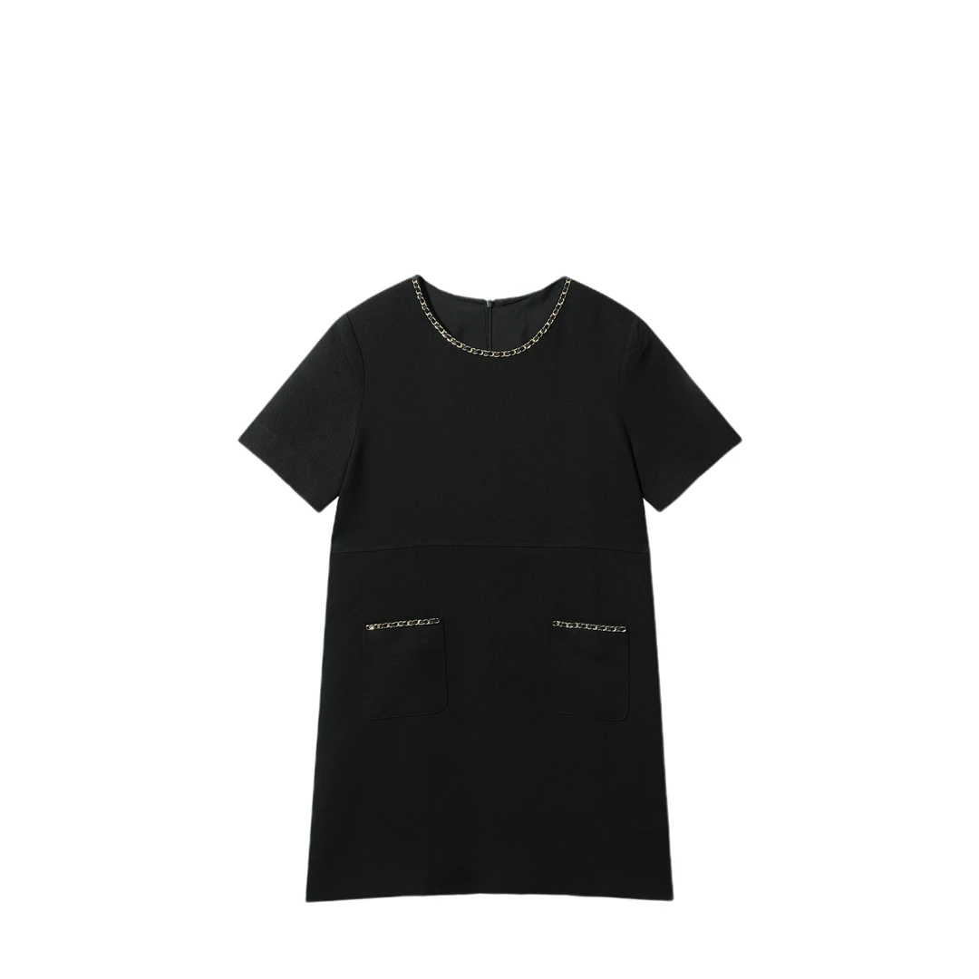 【龙哥专属】L8F20561D轻奢高级感小黑裙连衣裙