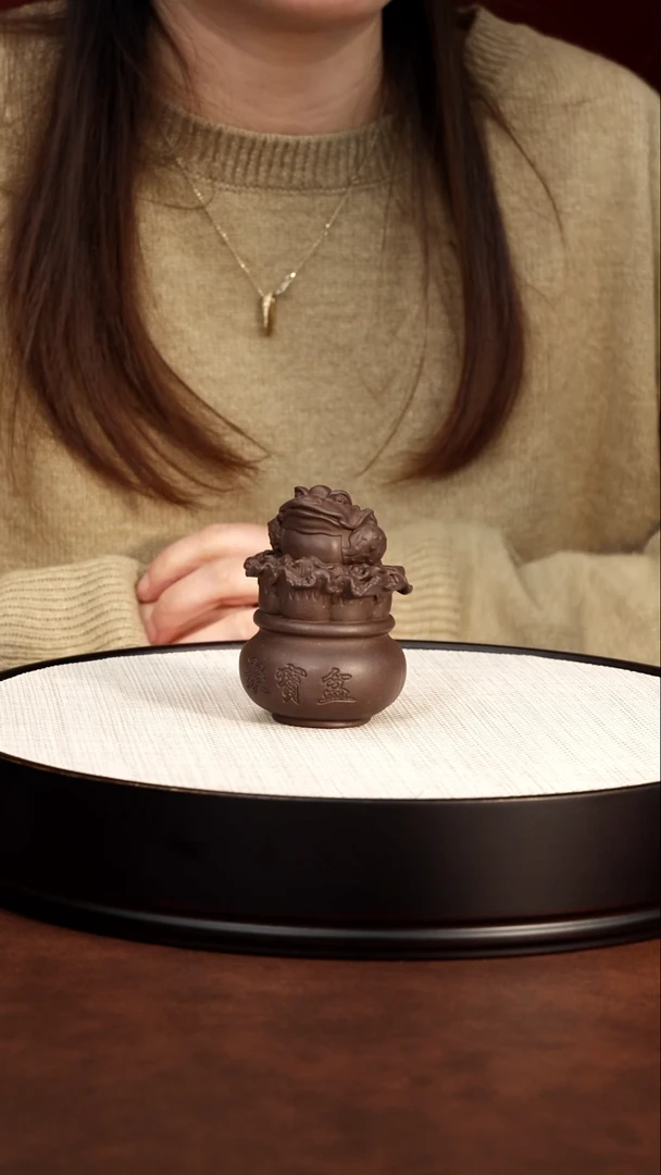 茶壶紫砂宜兴紫砂 聚宝盆 蟾 598