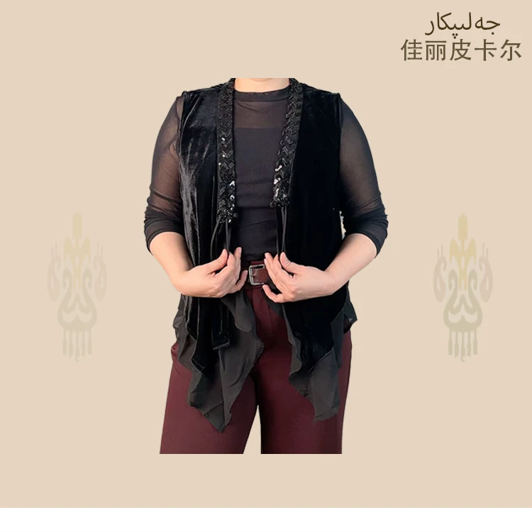 佳丽皮卡尔秋季金色荣马甲显瘦显气质919