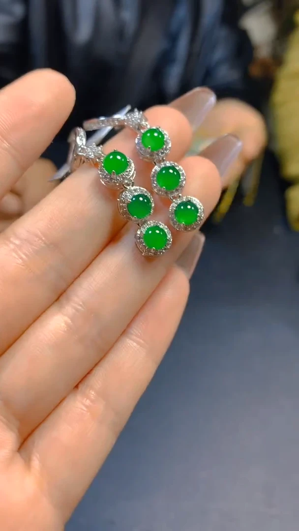 【闪购商品】翡翠耳饰未镶嵌0732965080多样性发一