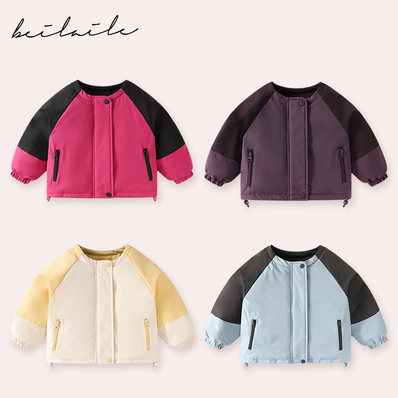 【三防黑金冲锋羽绒外套 】婴儿童外套宝宝加厚冲锋衣羽绒服K29