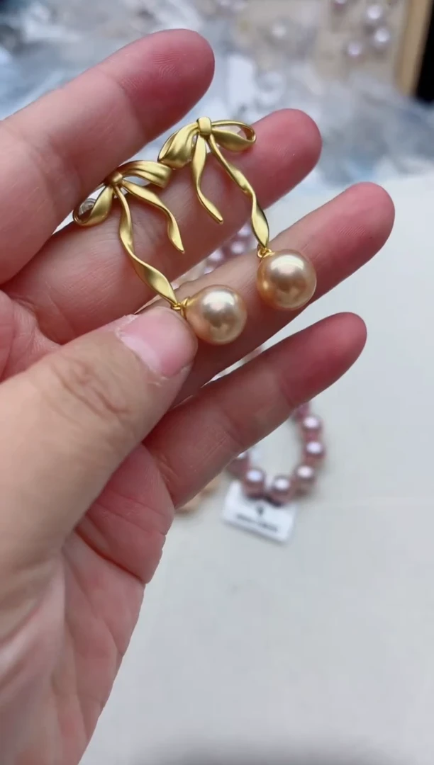 未镶嵌耳饰淡水珍珠多样性发其一，非无暇