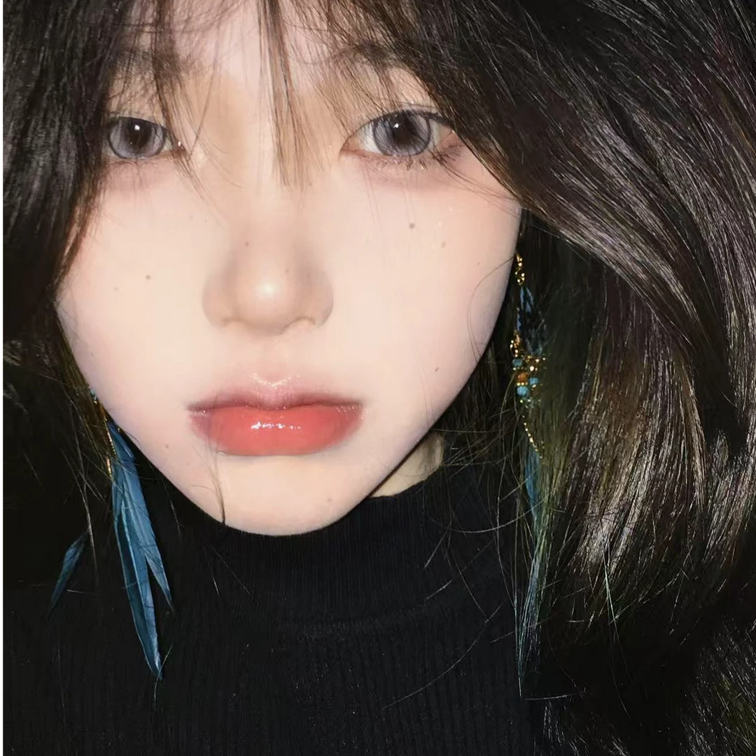 合金耳饰 民族风超仙羽毛耳环波西米亚度假风耳钩新中式ins耳饰女