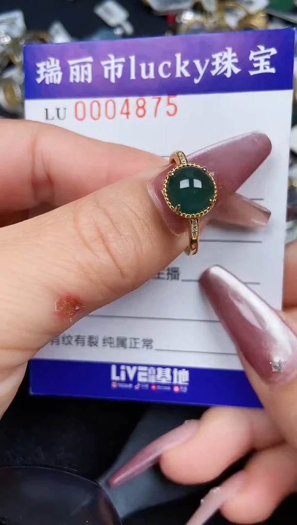翡翠银S925镶嵌颈饰4875