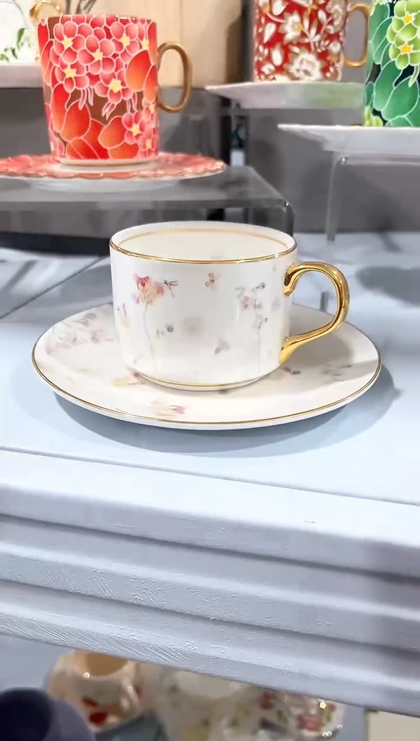 瓷片陶瓷（简装）咖啡杯一套