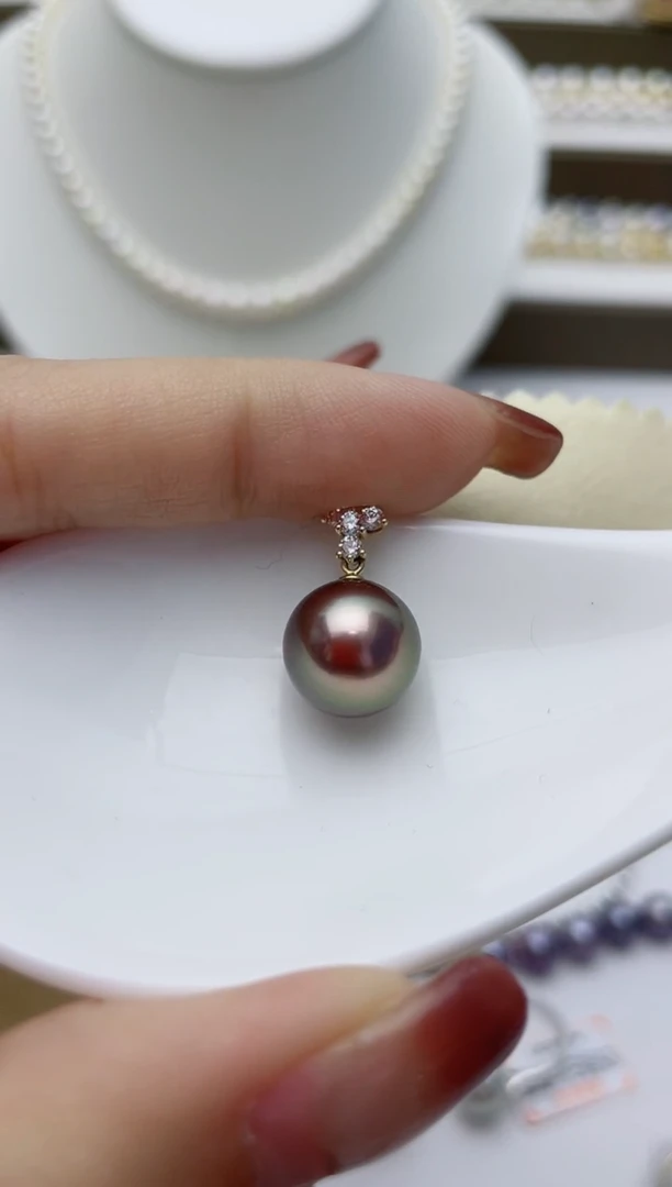 【闪购商品】淡水珍珠颈饰18K金镶嵌W87