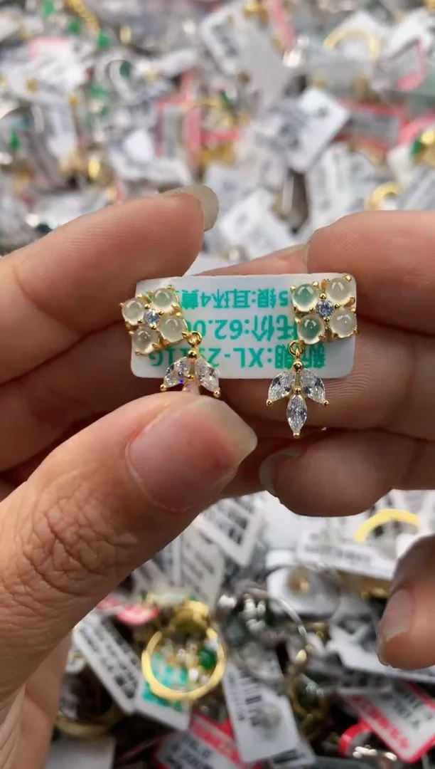 银S925镶嵌戒指翡翠8888----5