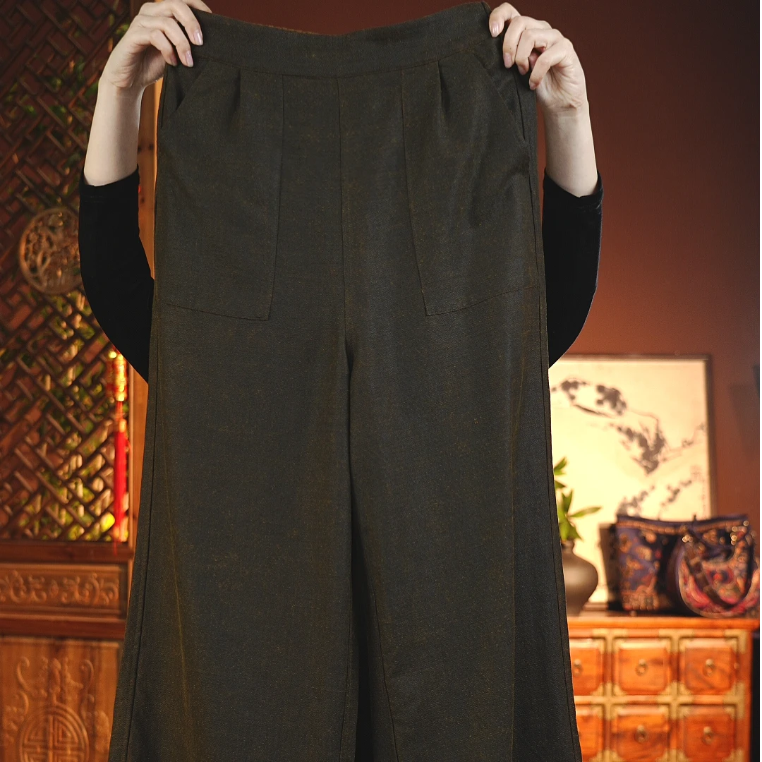 50姆米柞蚕丝黄金蚕裤子A-TY-24095-2