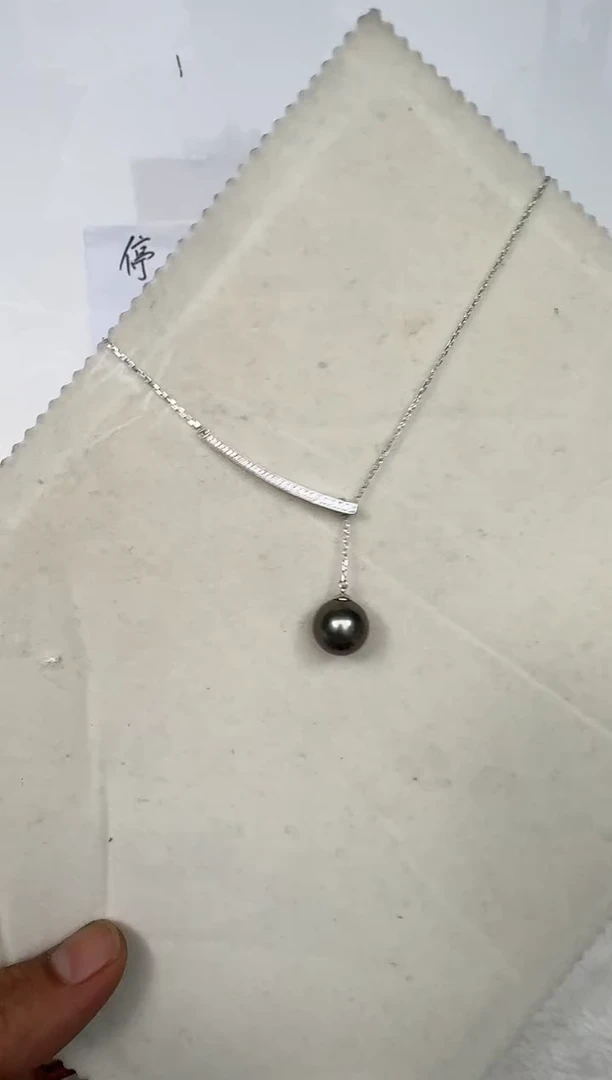 颈饰银S925镶嵌海水珍珠套链